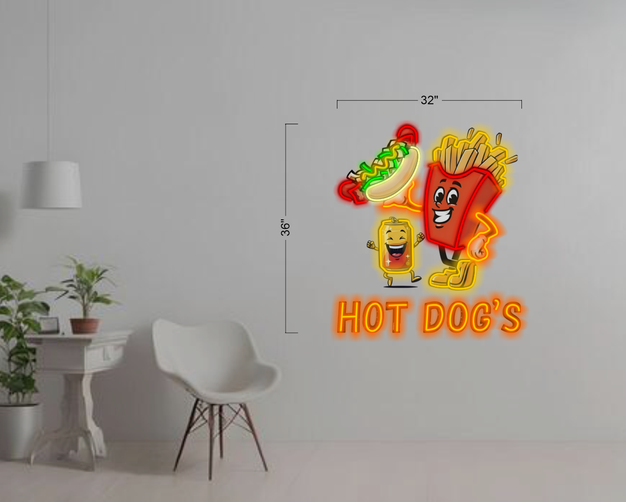 HOT DOG'S | Led Neon Sign (OUTDOOR SIGNS)