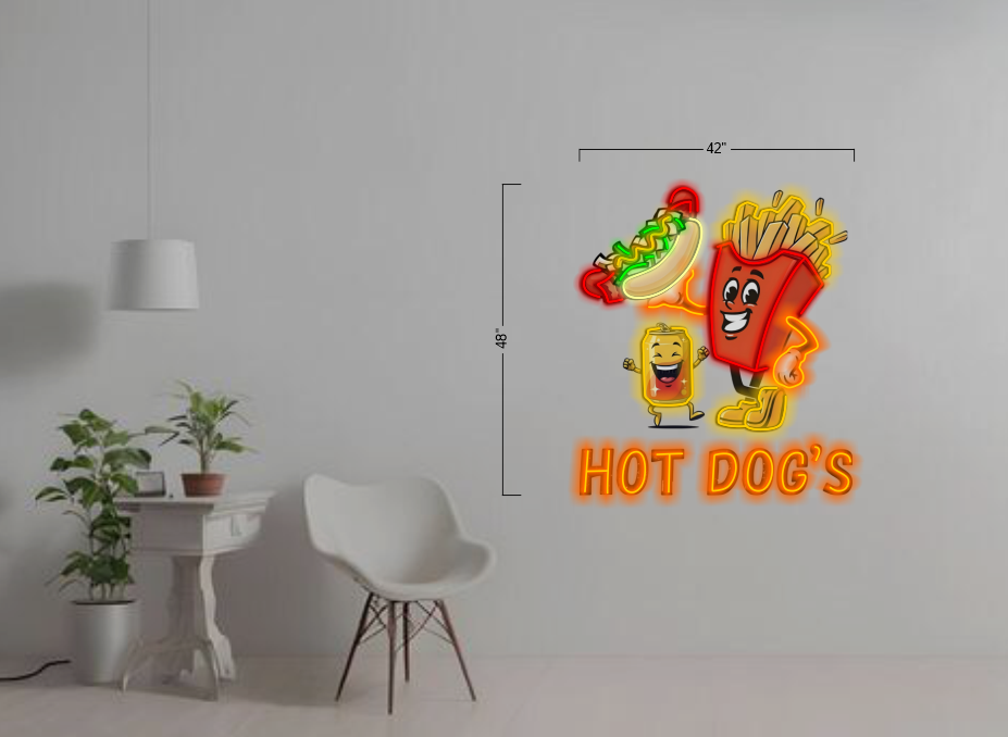HOT DOG'S | Led Neon Sign (OUTDOOR SIGNS)