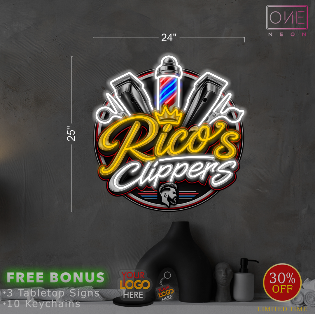 RICOS CLIPPERS | LED Neon Sign