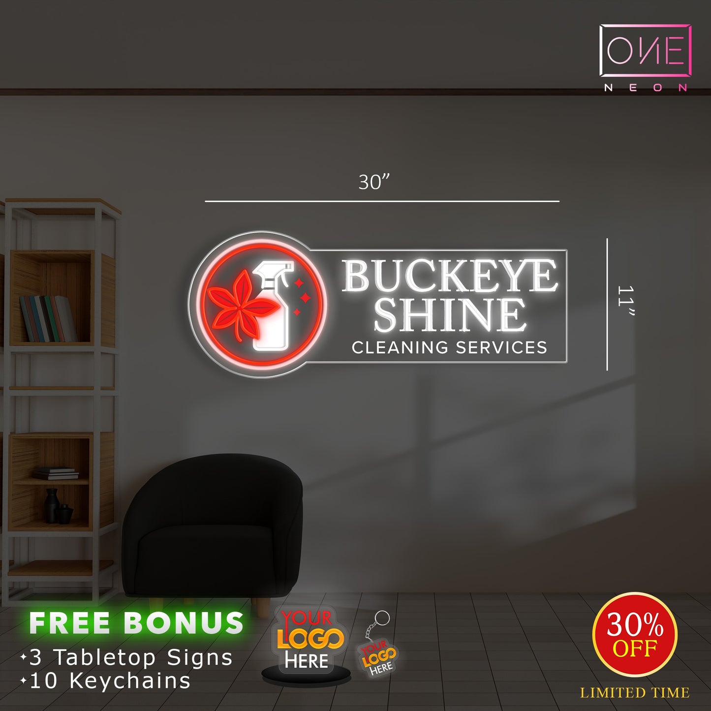BUCKEYE SHINE| Led Neon Sign