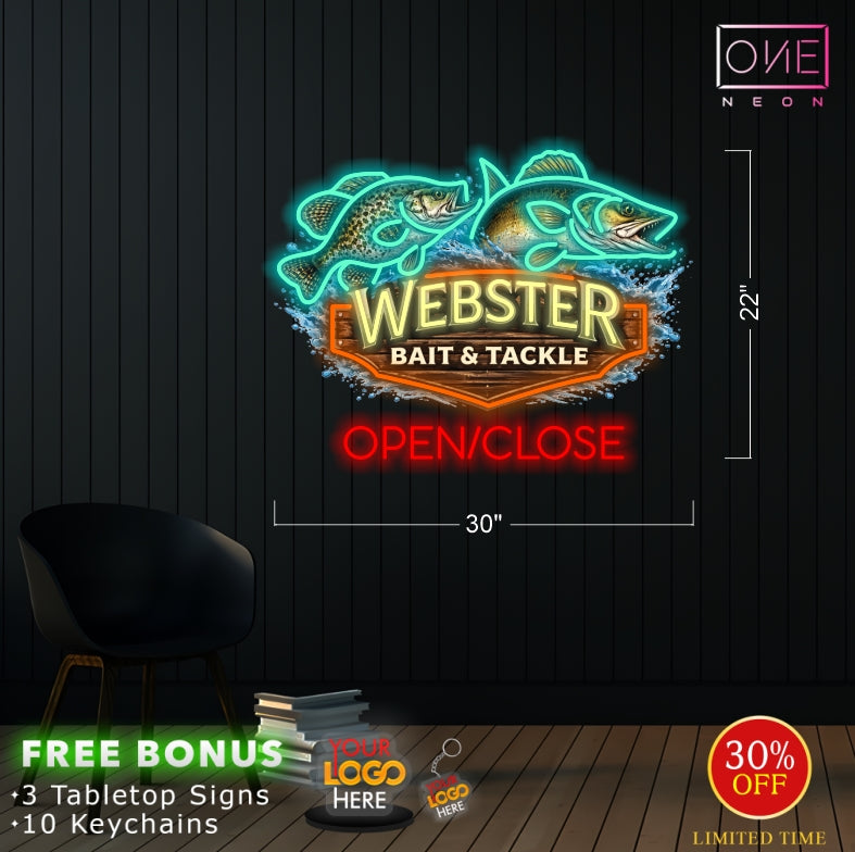 WEBSTER bait & tackle | Led Neon Sign