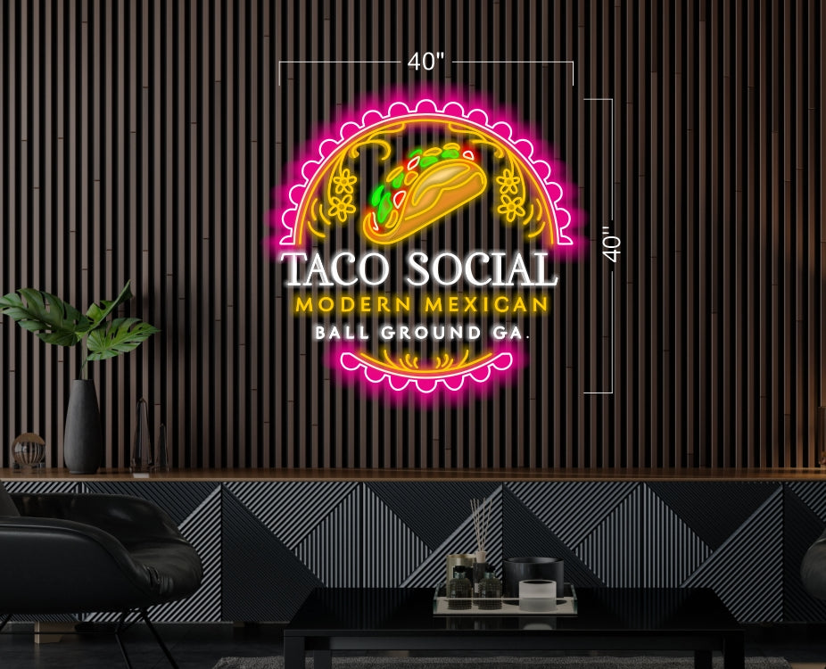 TACO SOCIAL| Led Neon Sign