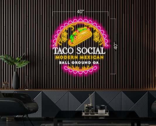 TACO SOCIAL| Led Neon Sign