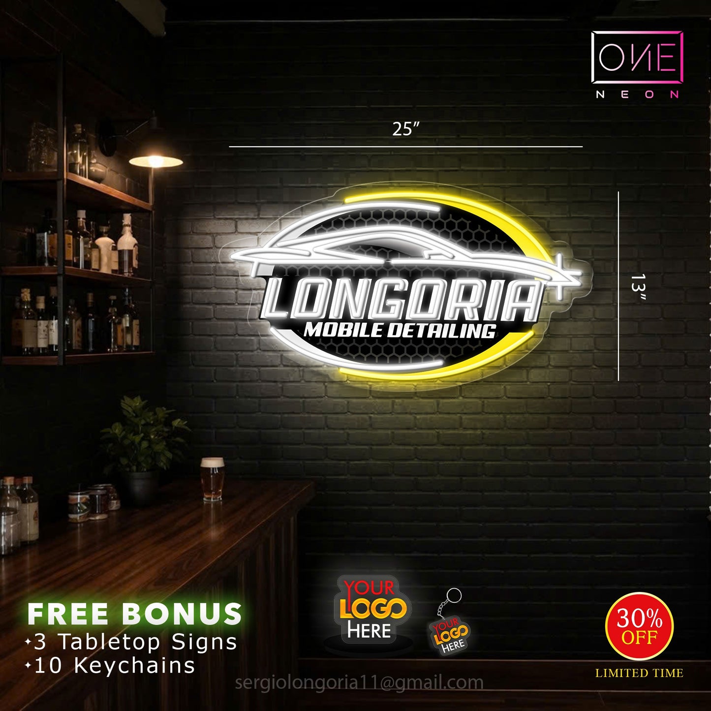 Longoria mobile detailing | Led Neon Sign