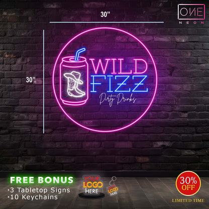 WILD FIZZ| LED Neon Sign (waterproof option)