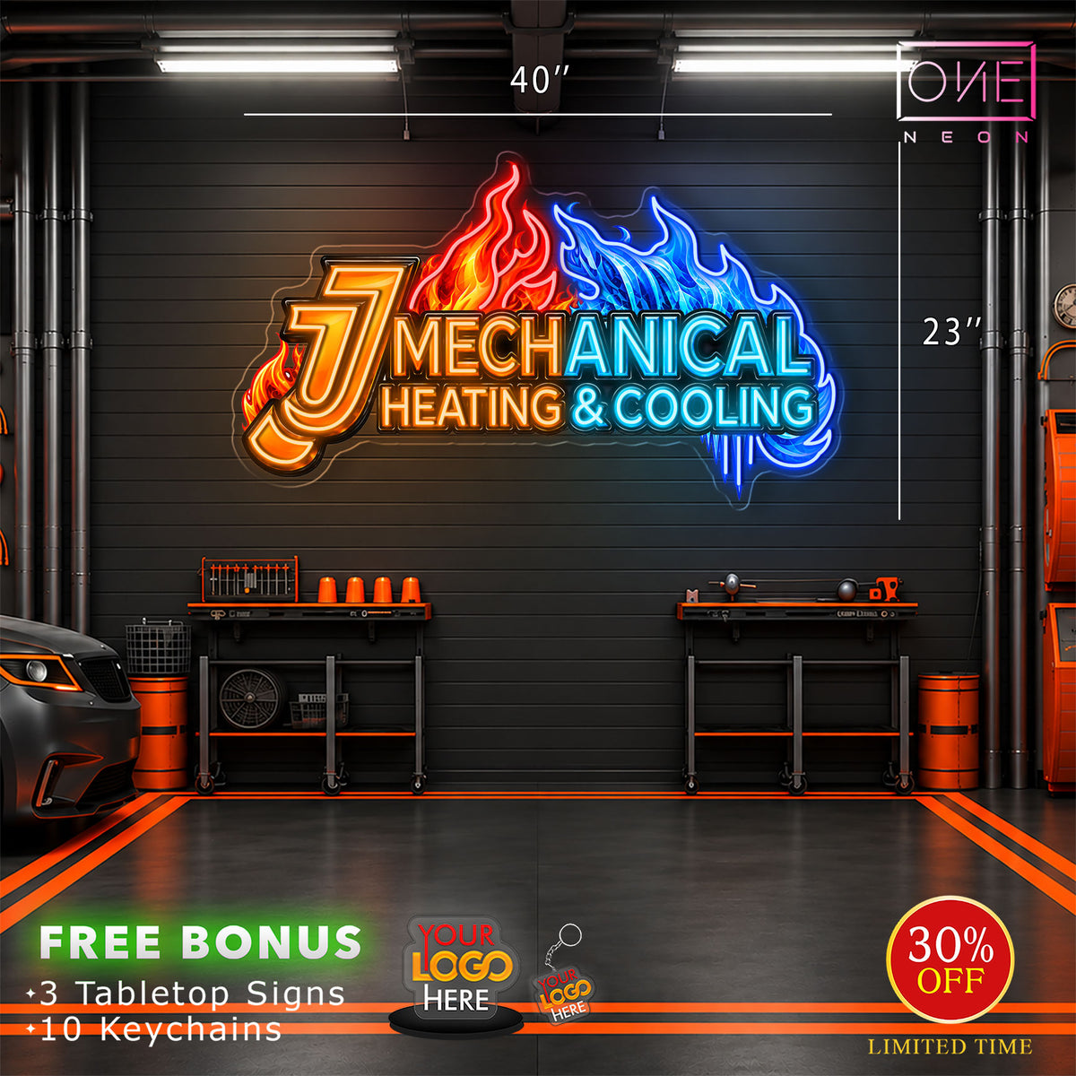 JJ MECHANICAL HEATING & COOLING| LED Neon Sign