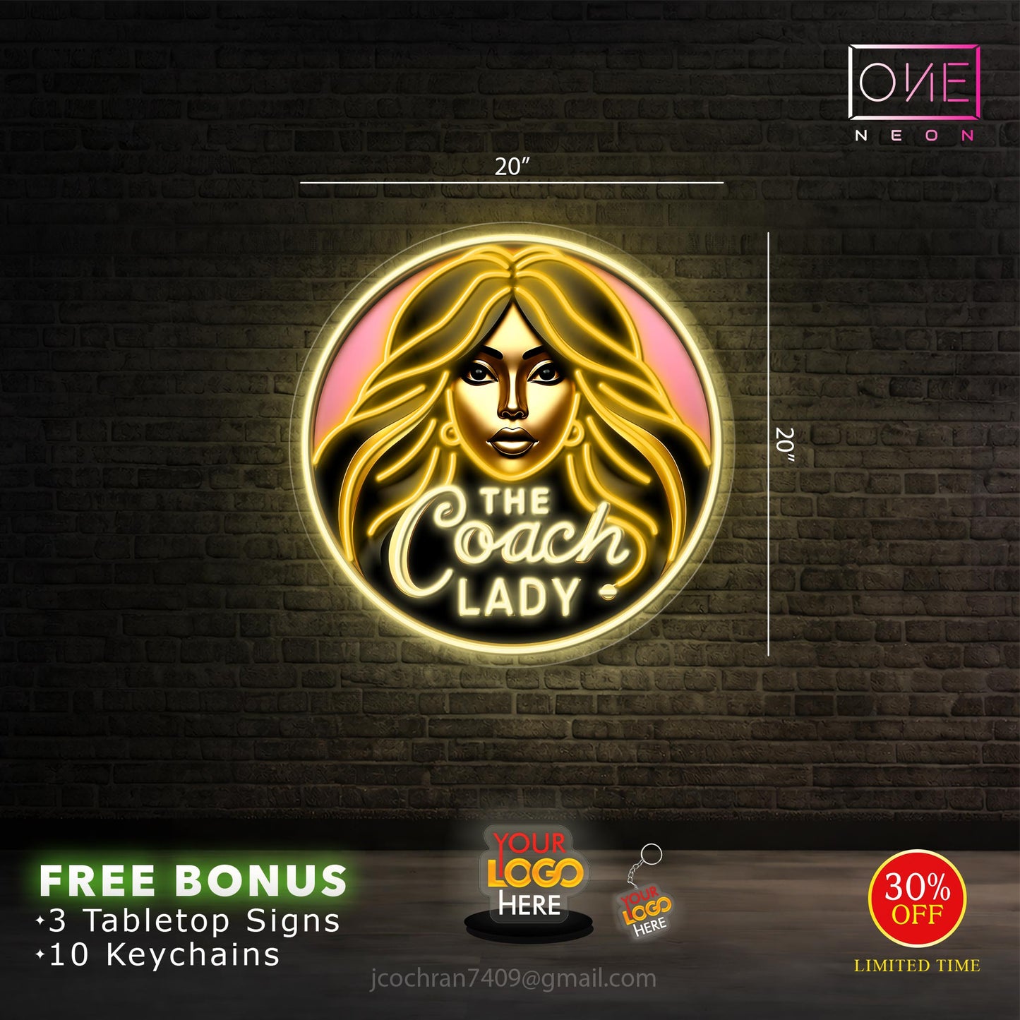 THE COACH LADY | LED Neon Sign