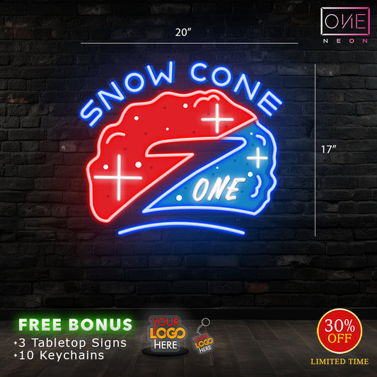 SNOW CONE | Led Neon Sign (Outdoor uses)