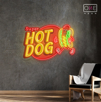 Super Hot Dog Artwork Led Neon Sign