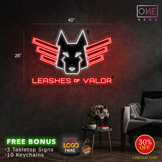 LEASHES OF VALOR | Led Neon Sign