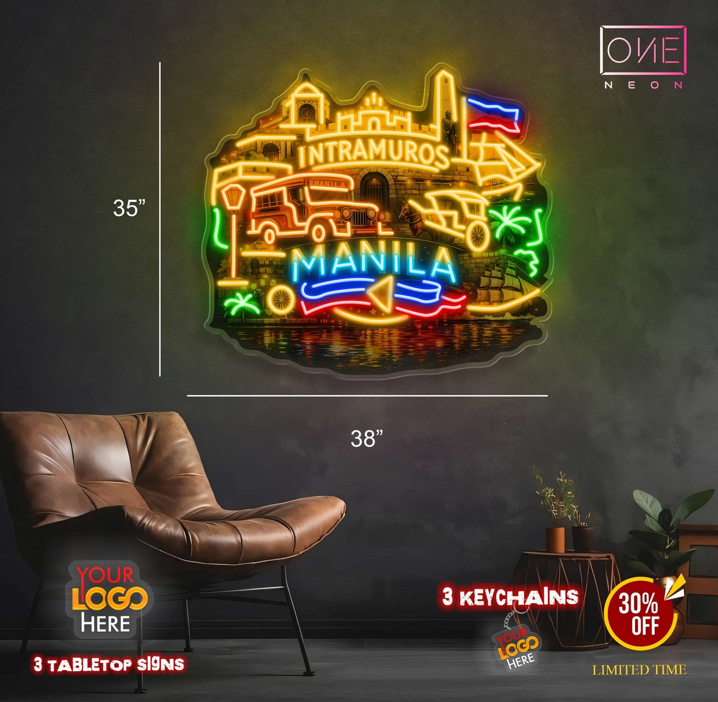MANILA| LED Neon Sign (3 Signs)