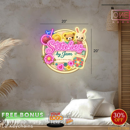 CHISELIN DIXIE + STITCHES BY JAM | LED Neon Sign (2 signs)