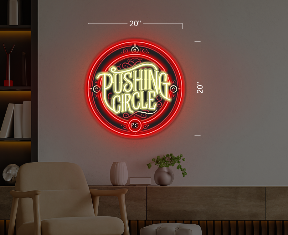 PUSHING CIRCLE | LED Neon Sign