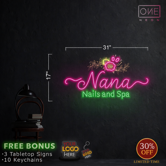 Nana Nails and Spa| Led Neon Sign