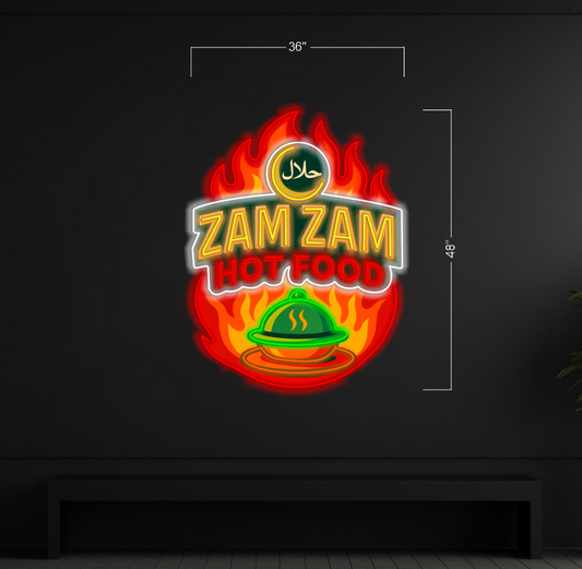 ZAM ZAM HOT FOOD | LED Neon Sign