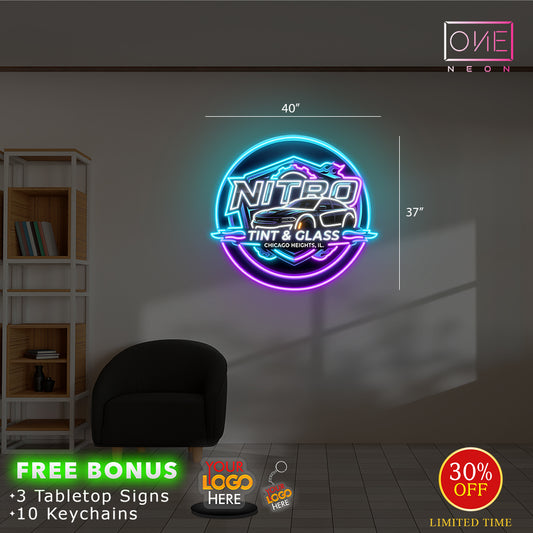 NITRO Tint & Glass | Led Neon Sign