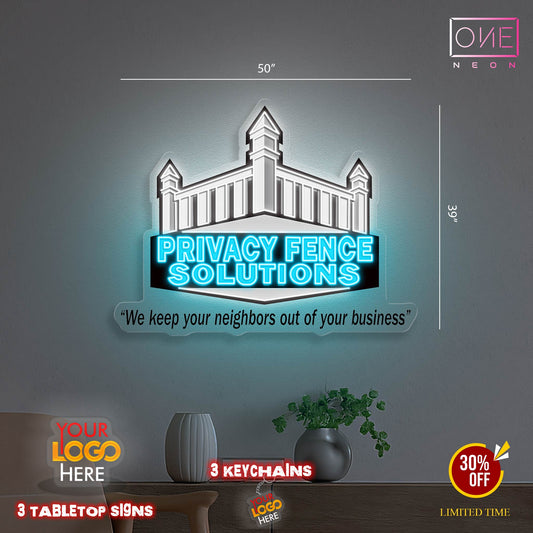 PRIVACY FENCE SOLUTIONS| LED Neon Sign