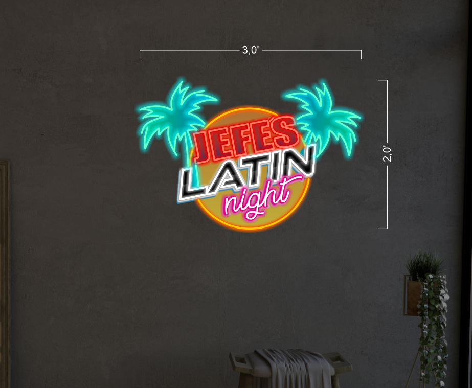 JEFES LATIN NIGHT | Led Neon Sign