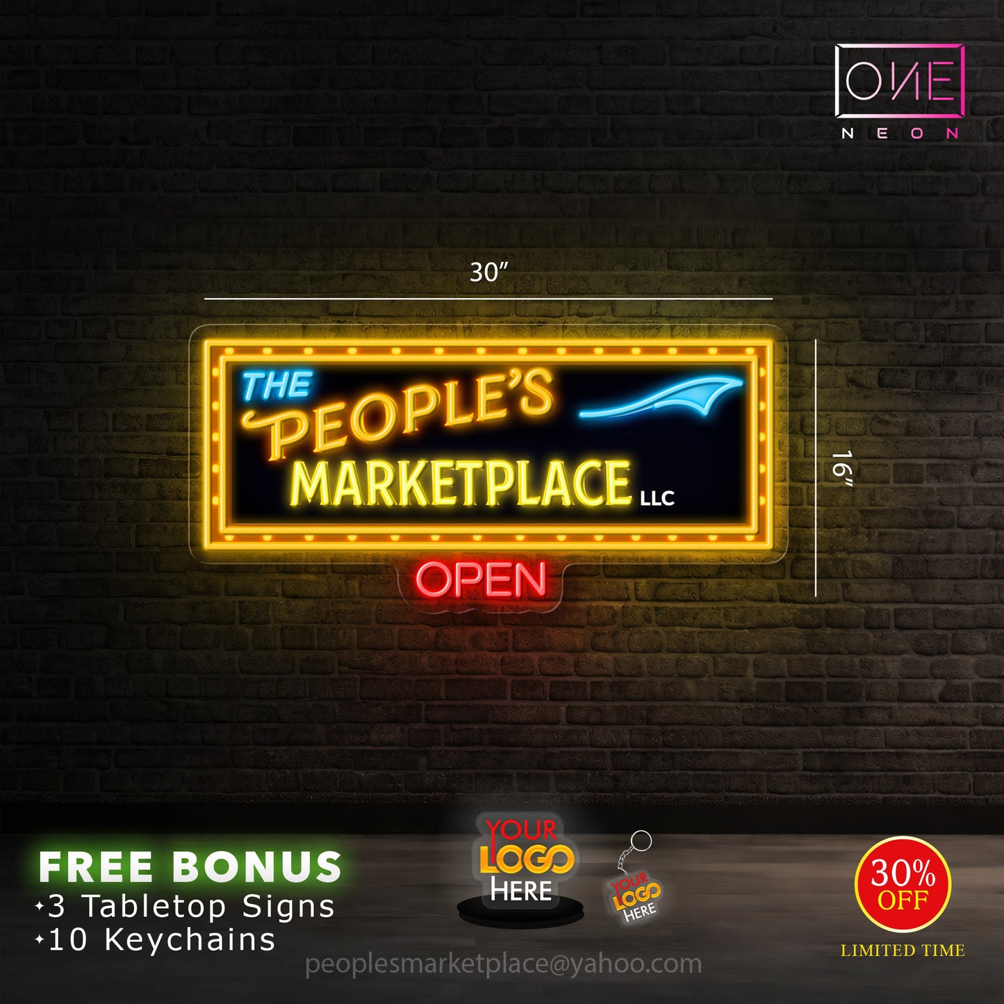 The People's Marketplace| Led Neon Sign