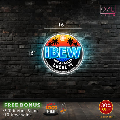 IBEW Logo Sign| Led Neon Sign (Indoor)