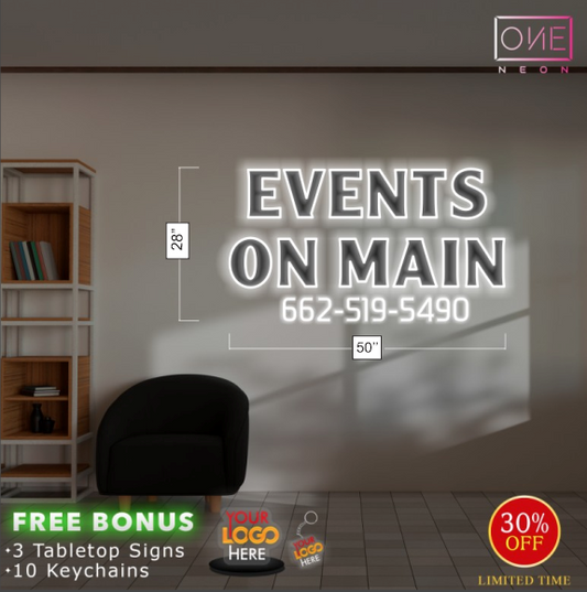 EVENTS ON MAIN | Led Neon Sign