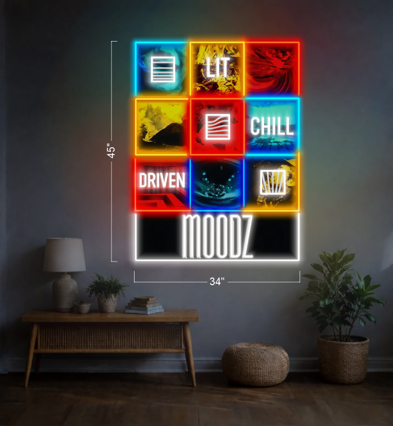 LIT CHILL DRIVEN MOODZ | Led Neon Sign