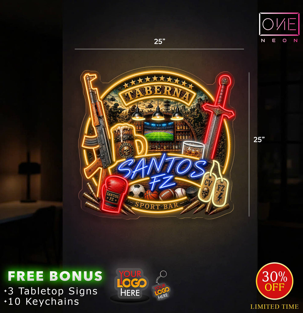 SANTOS FZ | LED Neon Sign