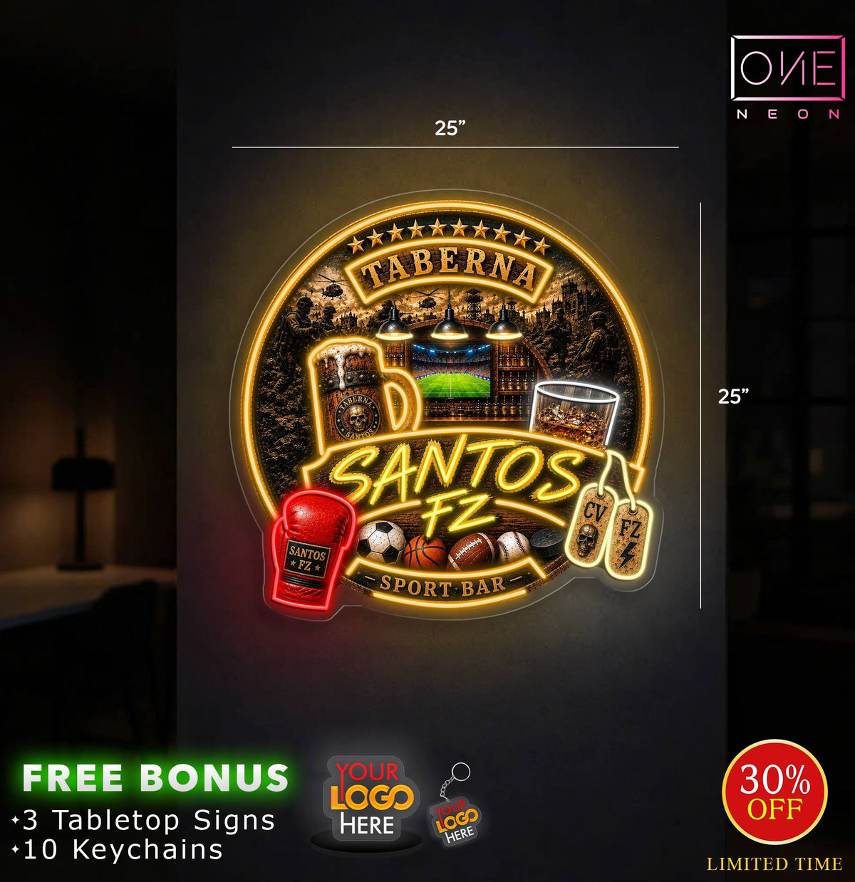 SANTOS FZ | LED Neon Sign