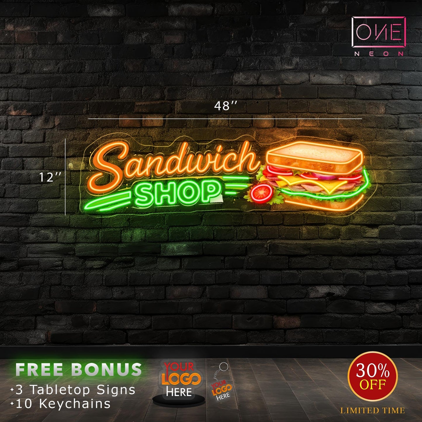 Sandwich Shop | 2 Led Neon Signs