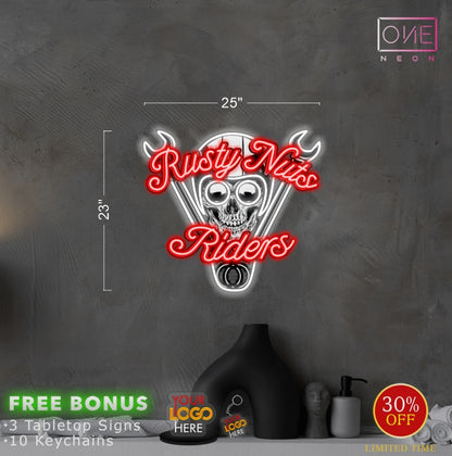 Rusty Nuts Riders | Led Neon Sign