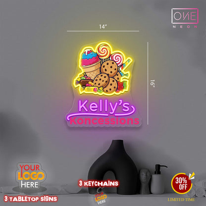 Kelly's Koncessions | Led Neon Sign