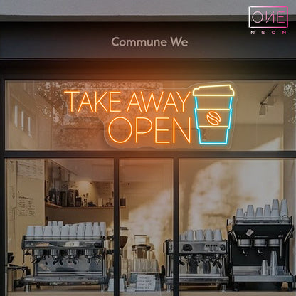 Take Away Coffee - Open Led Neon Sign