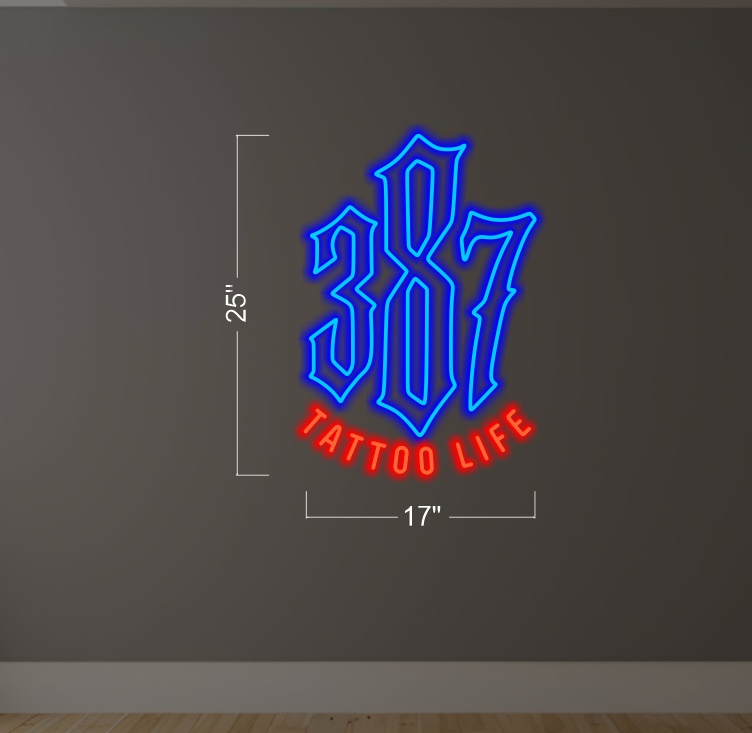 387 Tattoo Life| Led Neon Sign