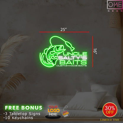 Uncle Salty's Baits | Led Neon Sign