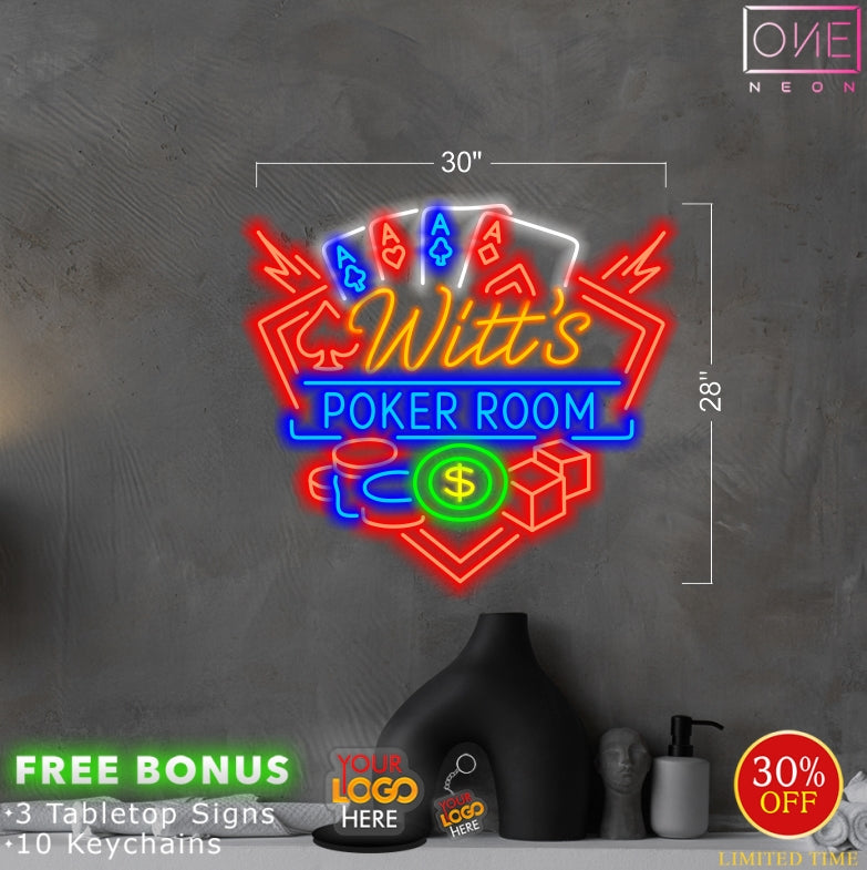 WITTS POKER ROOM | Led Neon Sign