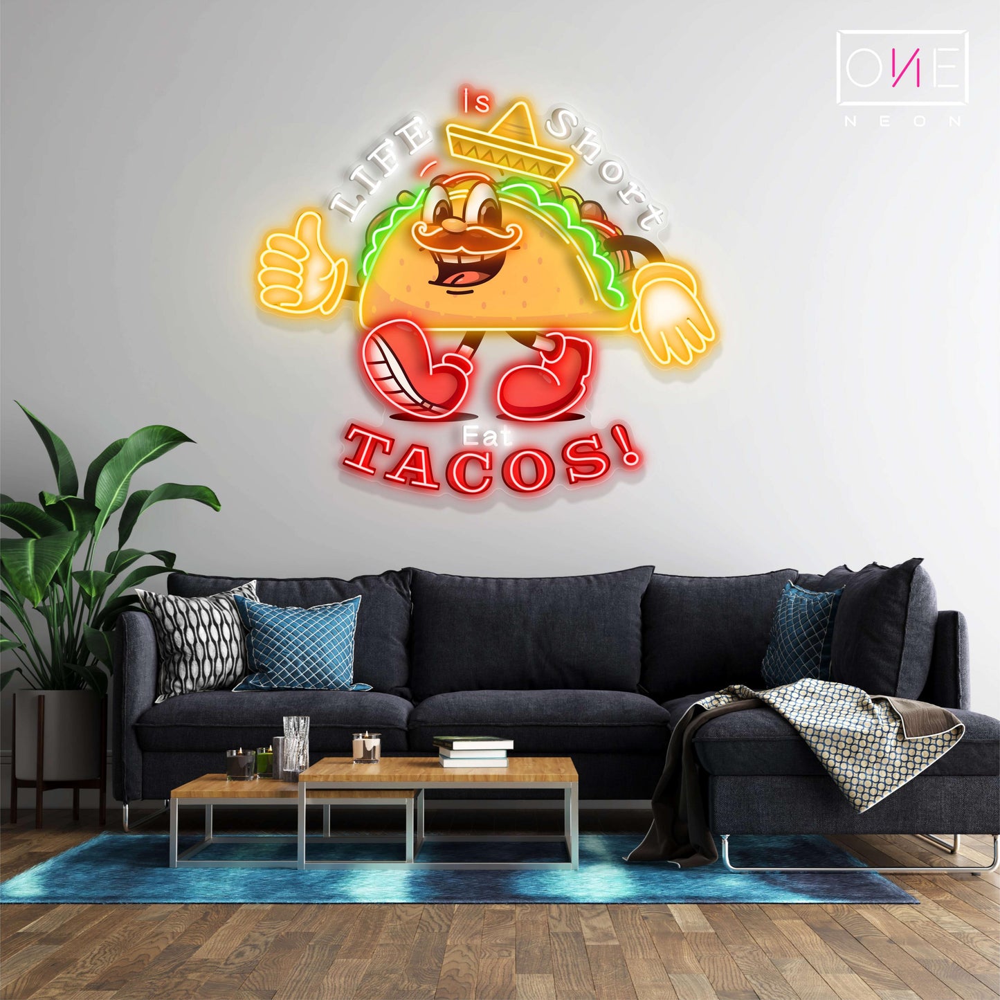 Life Is Short, Eat Tacos Artwork Led Neon Sign