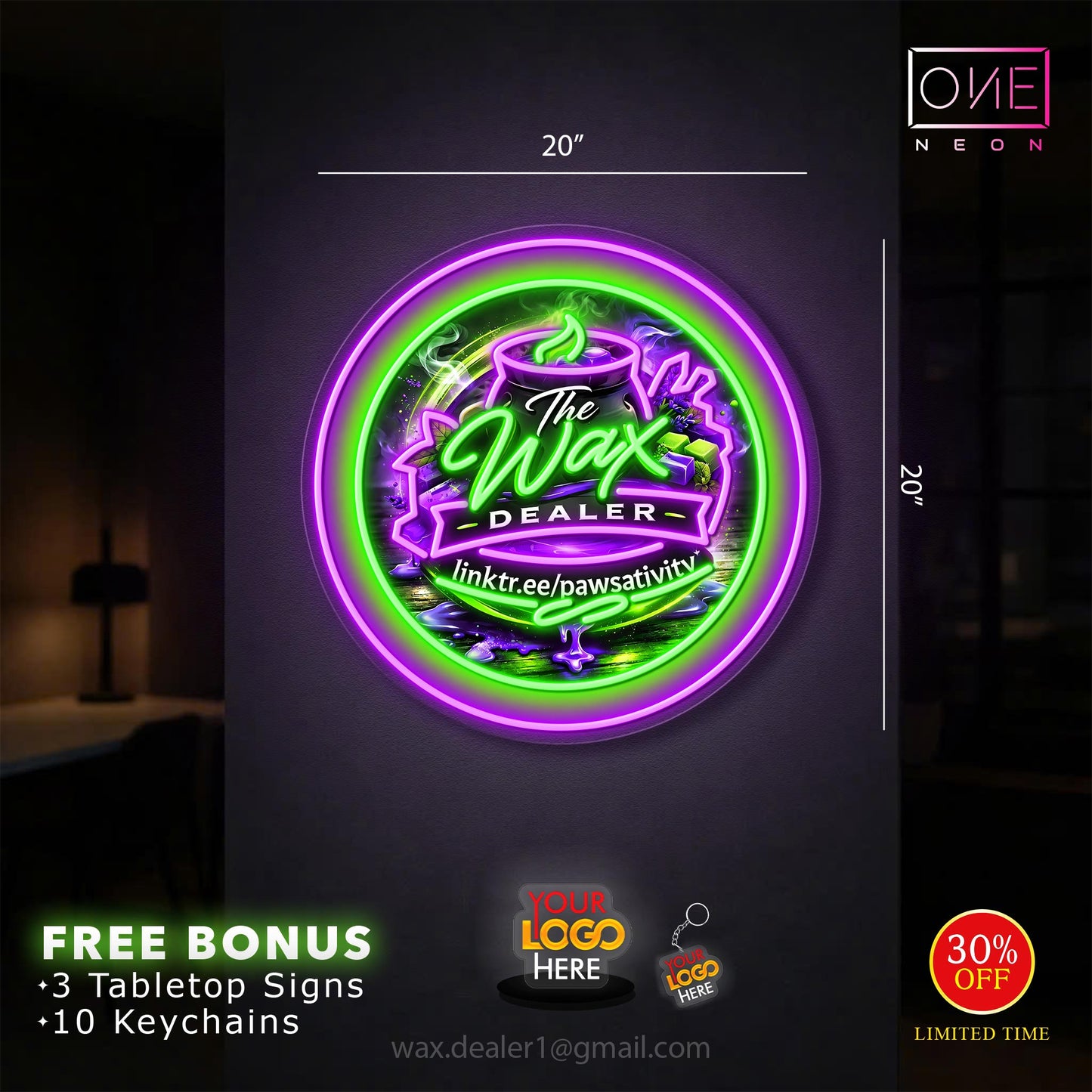 THE WAX DEALER  | Led Neon Sign