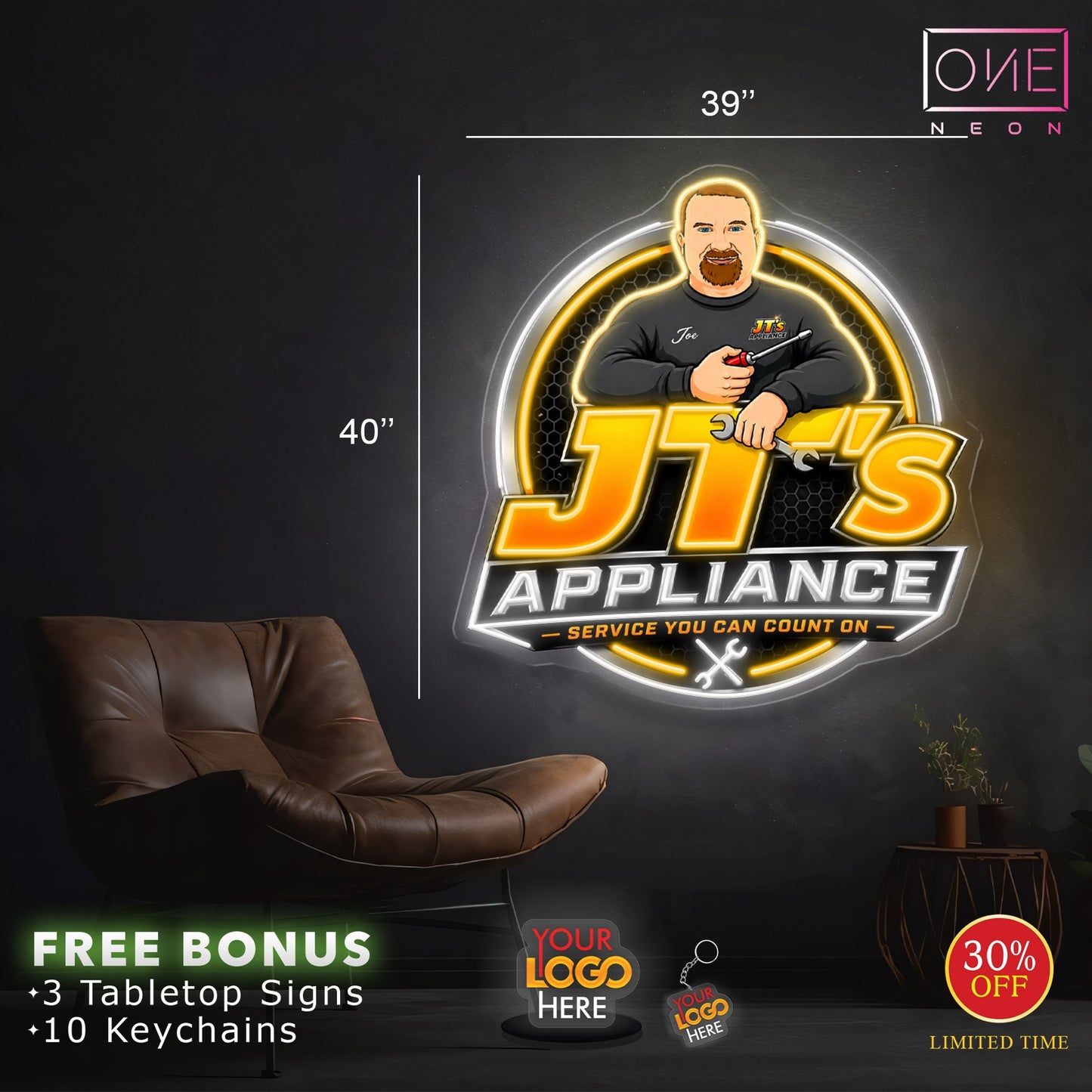 JT's Appliance | Led Neon Sign