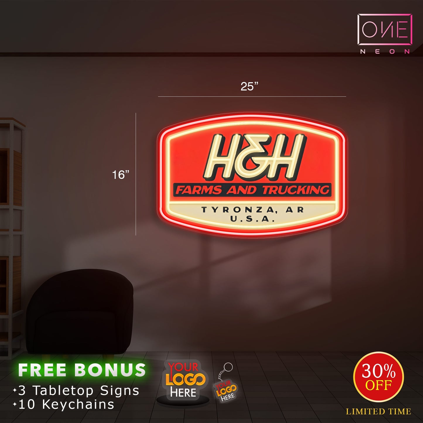 H3H FARMS AND TRUCKING | Led Neon Sign