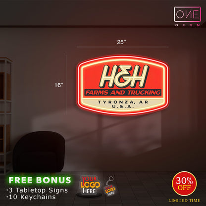 H3H FARMS AND TRUCKING | Led Neon Sign