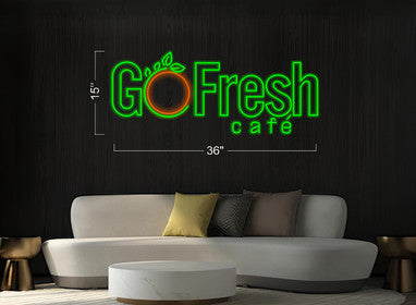 Go Fresh cafe ( 2 signs)| LED Neon Sign