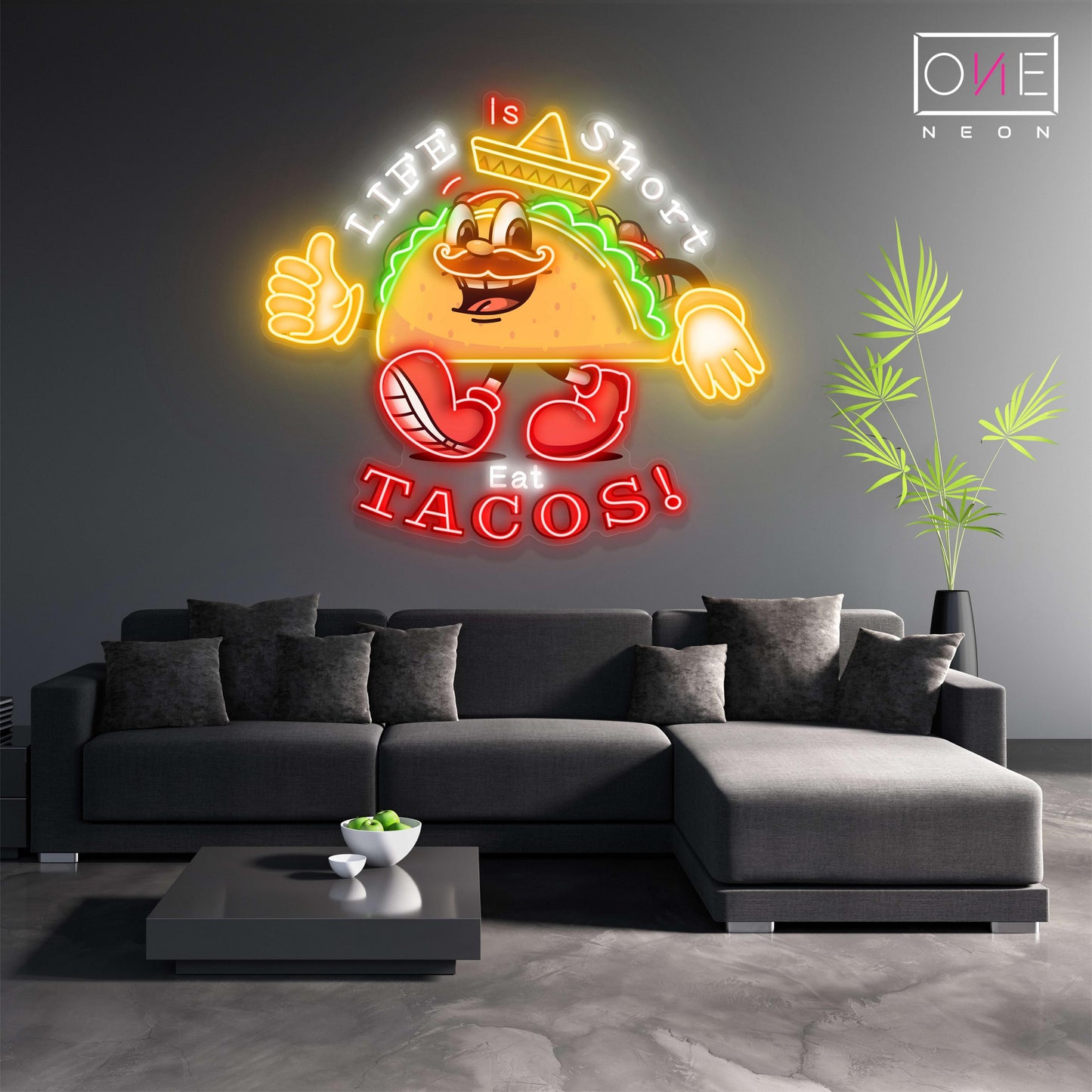 Life Is Short, Eat Tacos Artwork Led Neon Sign